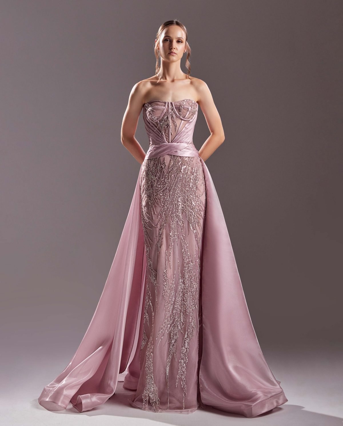 Crystal Lace Shimmered Corset Dress