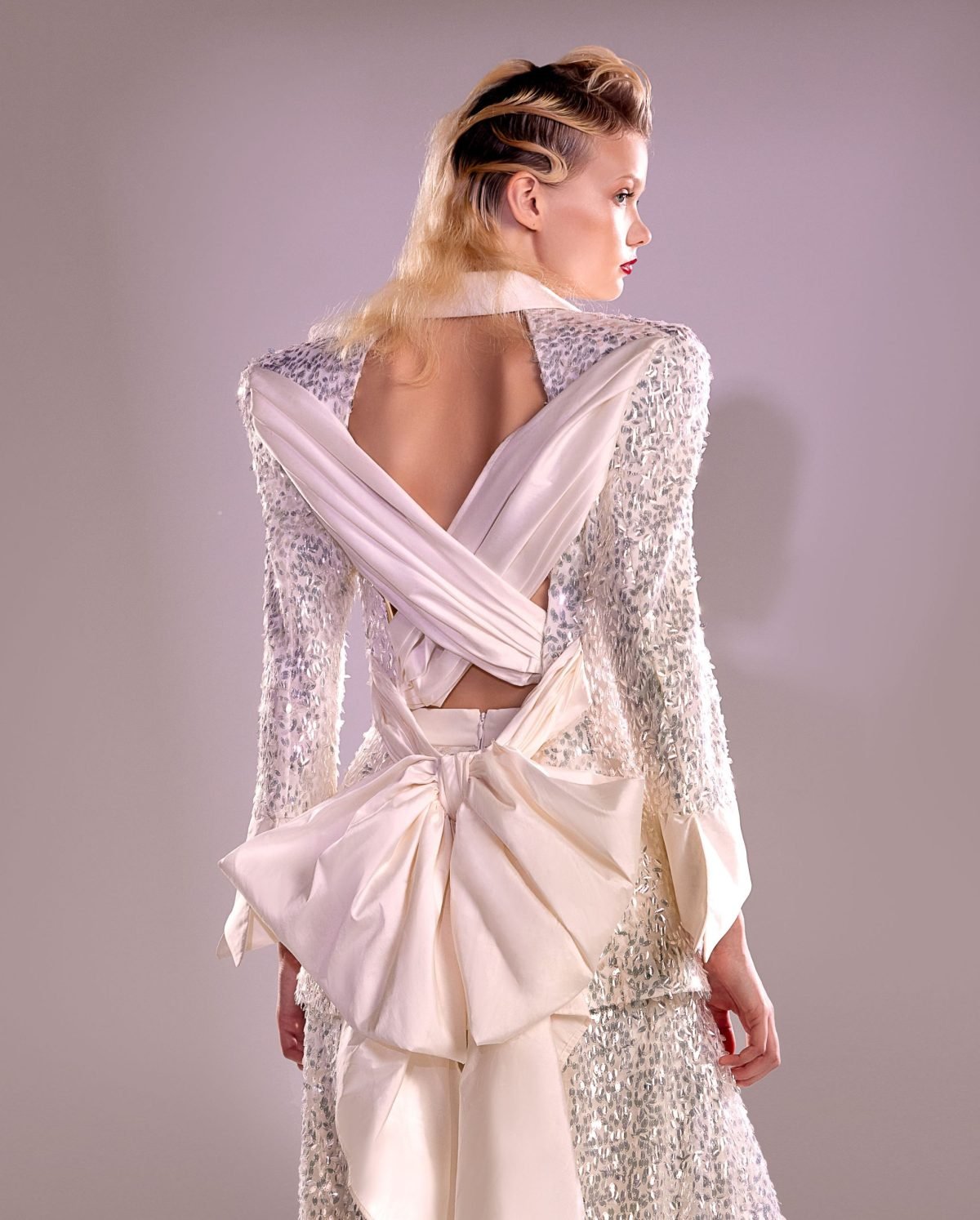 Paillette Open Back Jacket