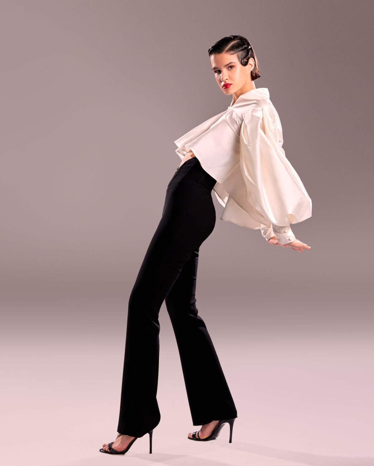 Taffeta Cropped Shirt