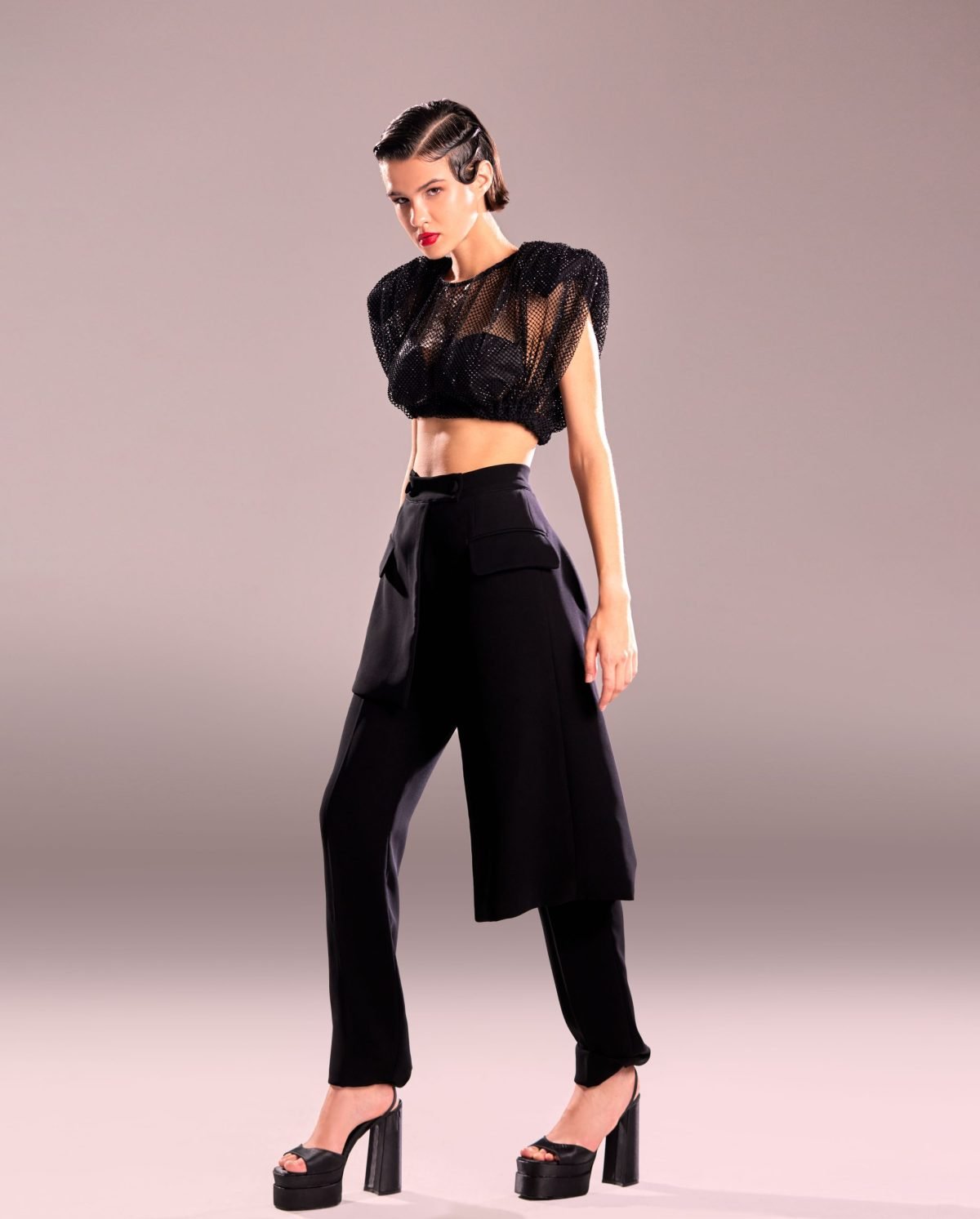 Black Peplum Pants