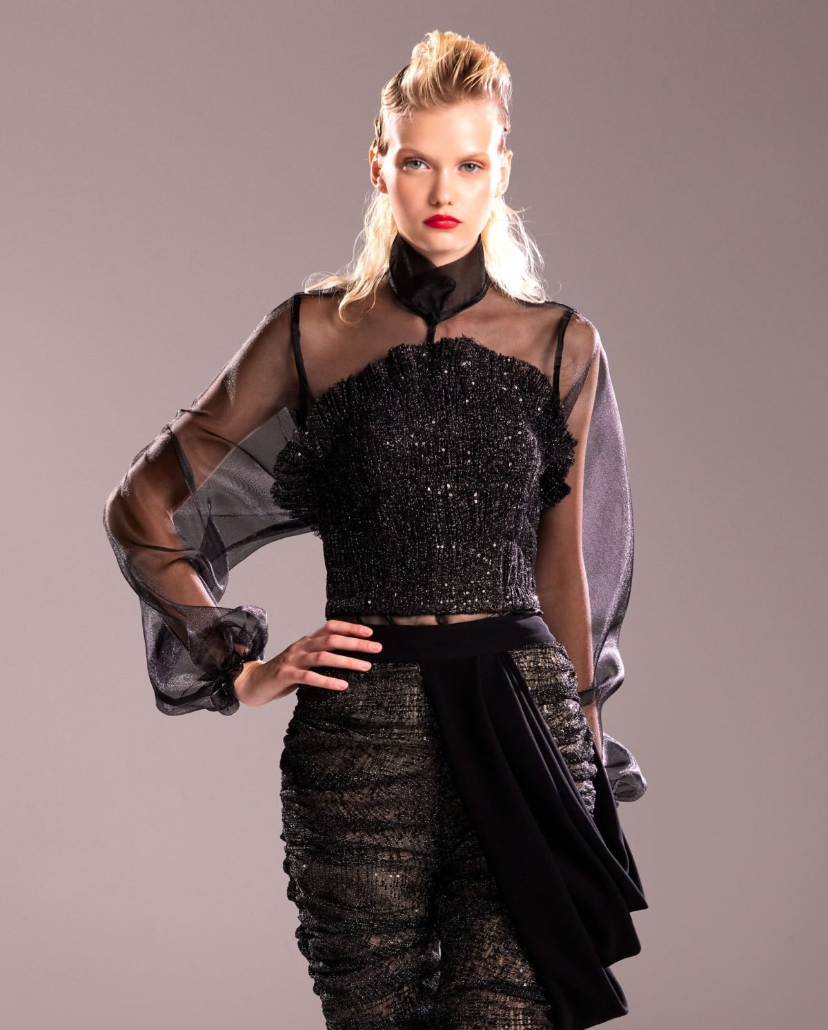 Draped Lace Corset