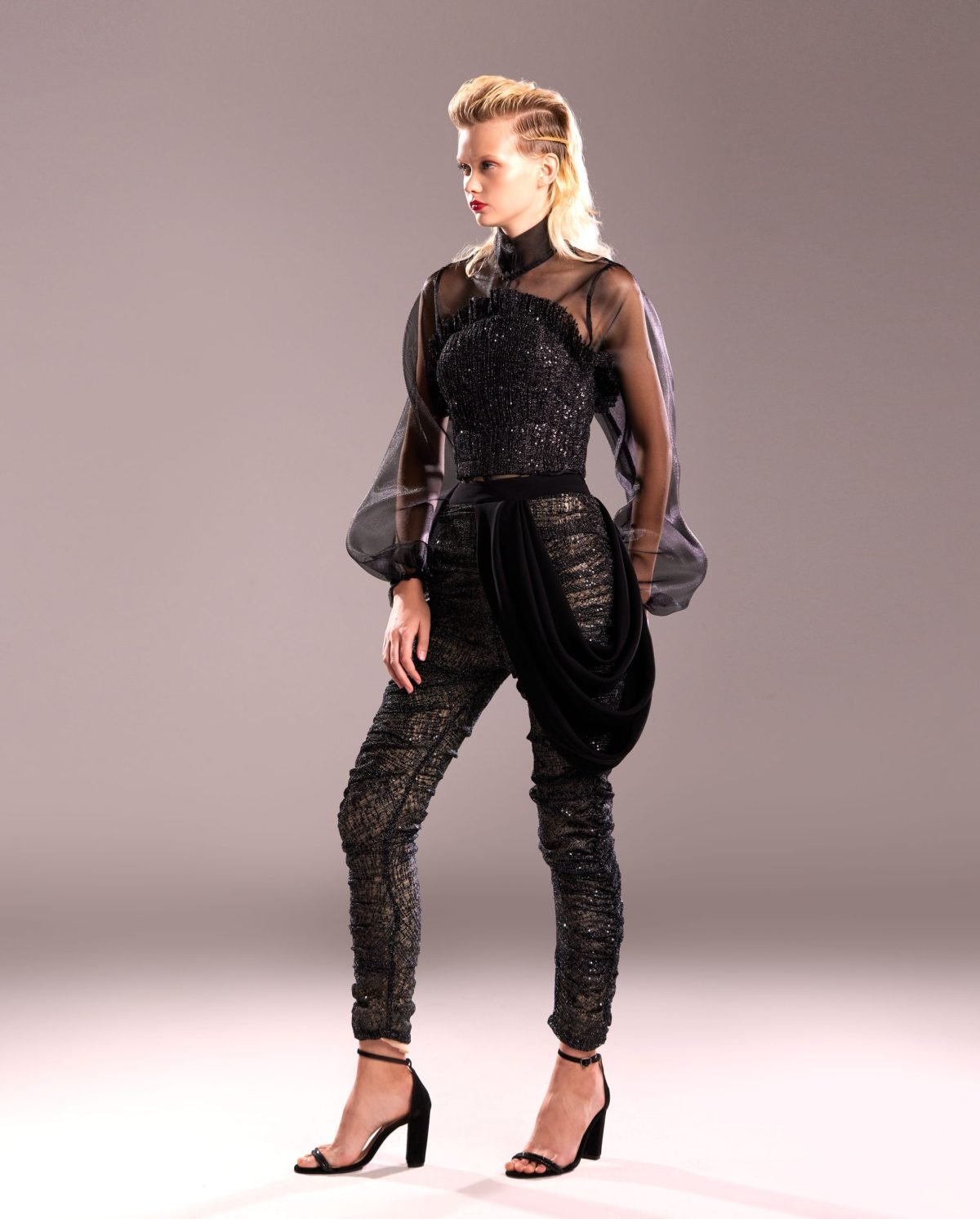 Draped Lace Corset