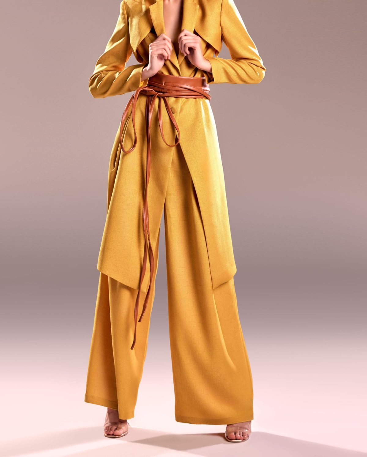 Flared Tweed Pants