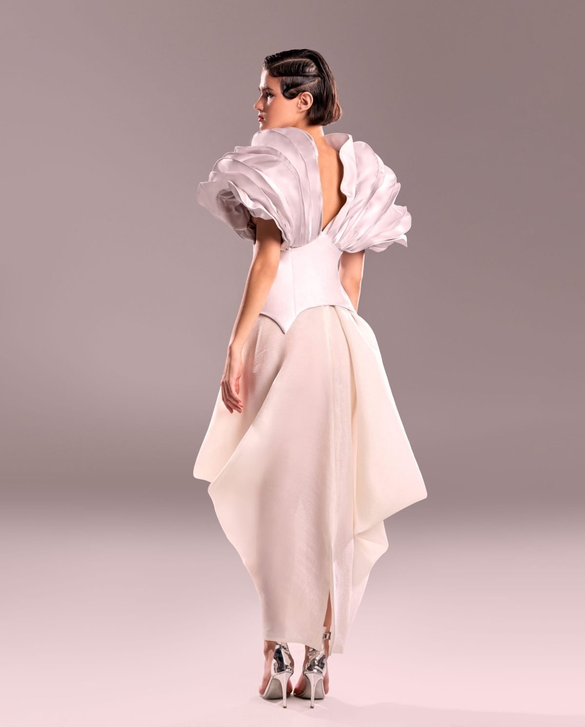 Draped Metallic Skirt - Pink, 36