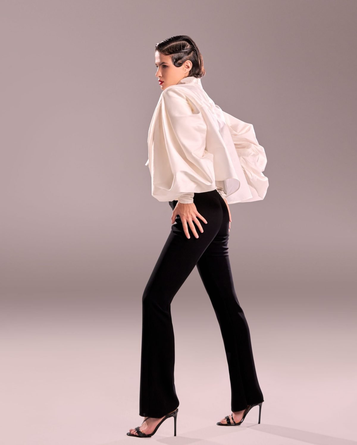 Taffeta Cropped Shirt