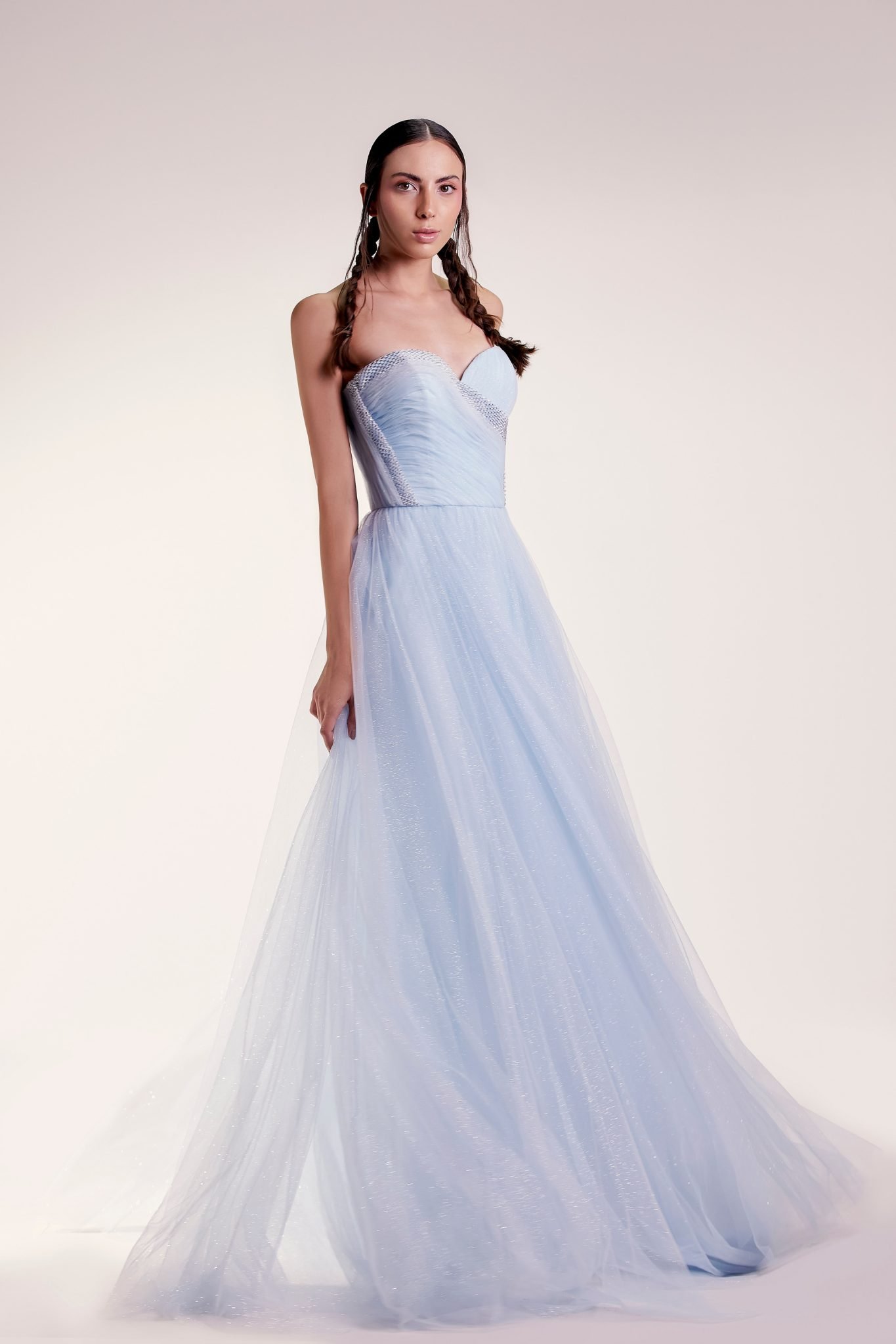 Sweetheart Metallic Tulle Dress