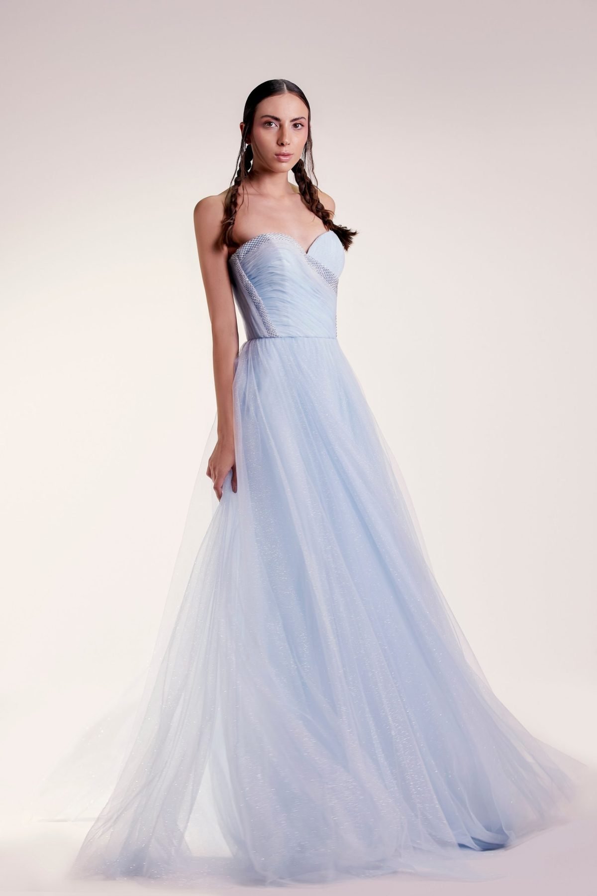Sweetheart Metallic Tulle Dress