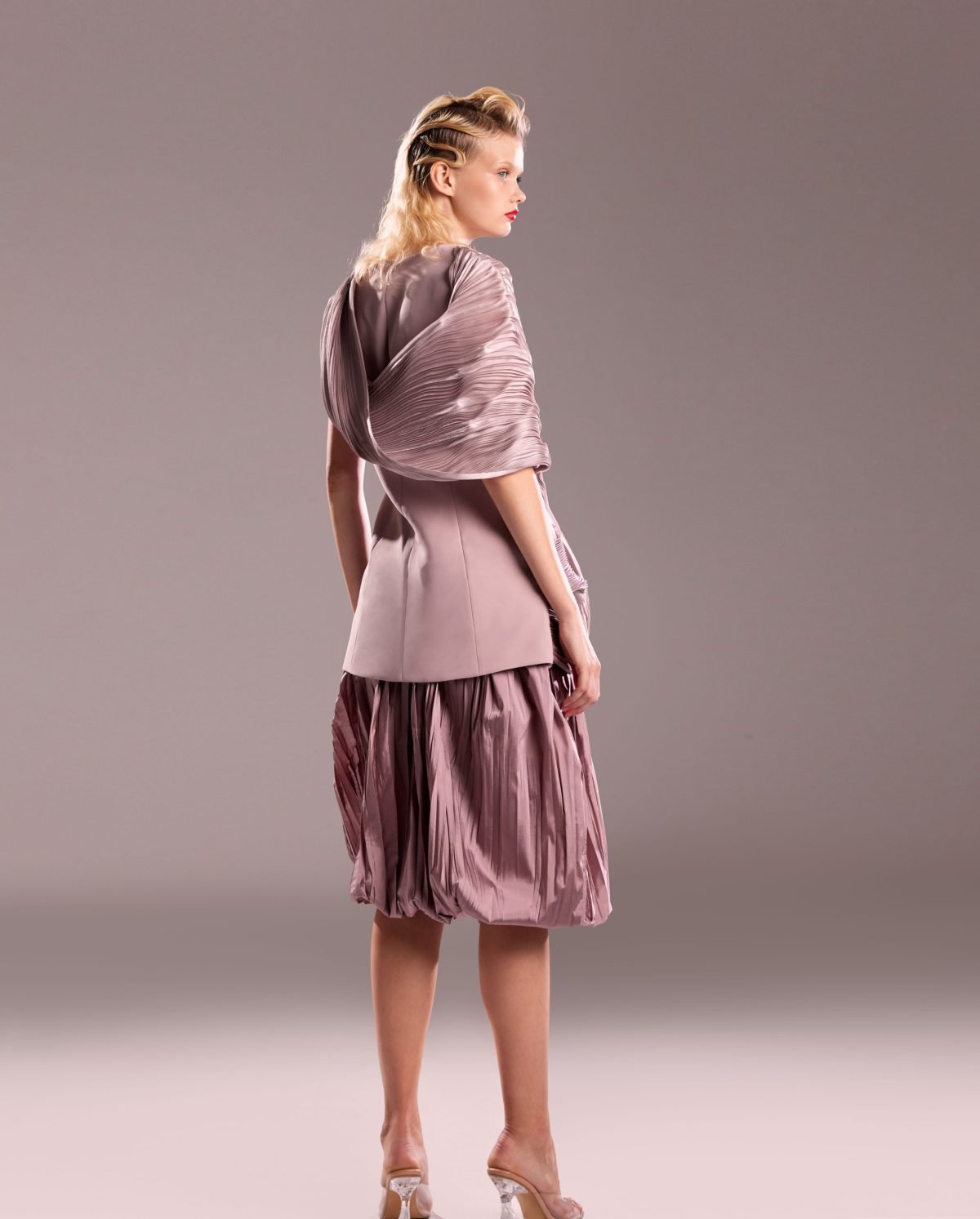 Powder Pink Taffeta Skirt