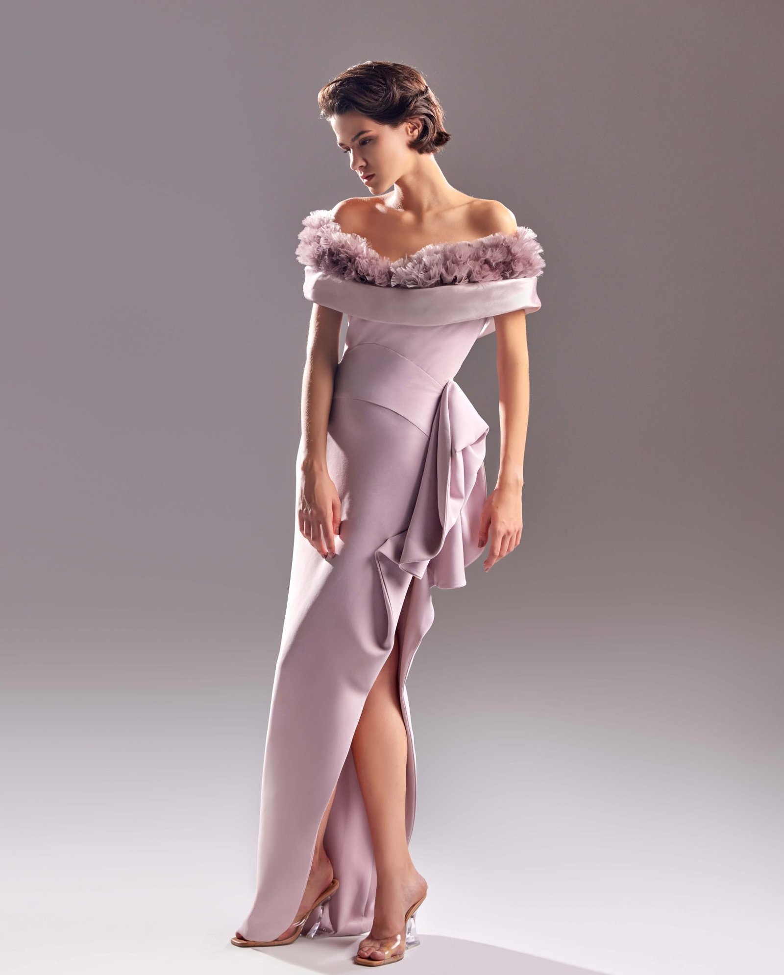 Bloomy Rosewood Crepe Dress