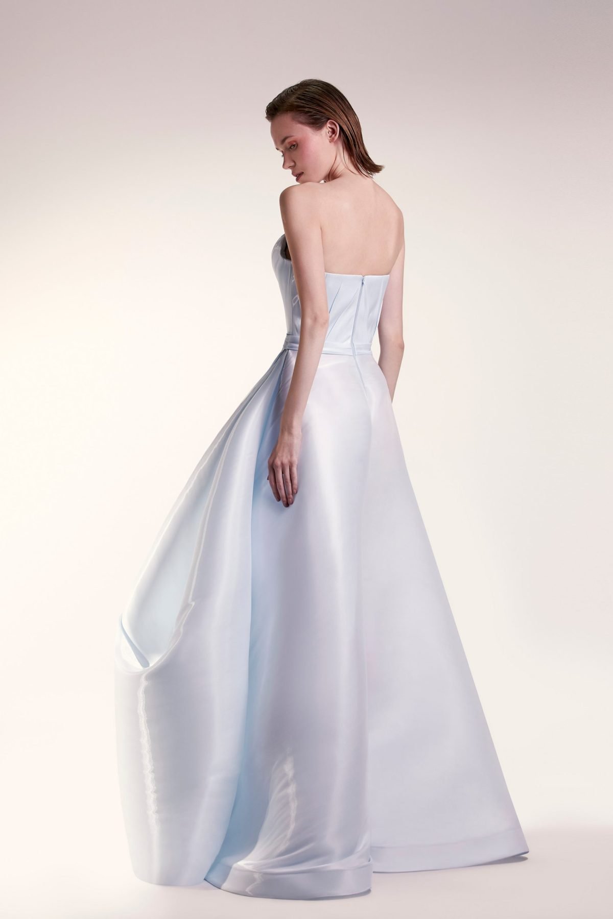 Electrifying Light Blue Organdie Dress