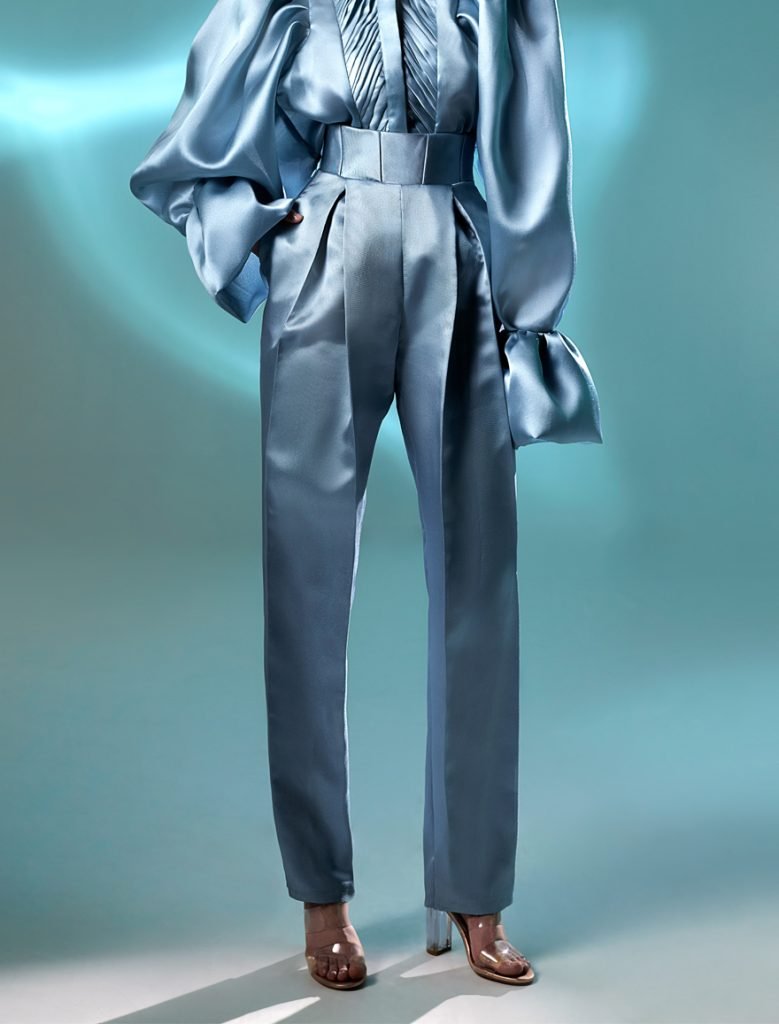 Blue Mikado Pants 
