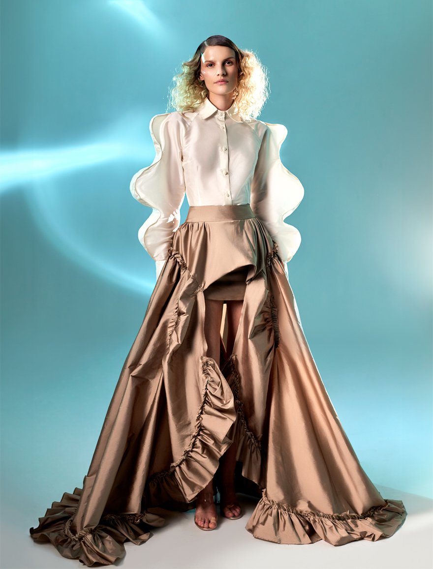Gold Taffeta Skirt