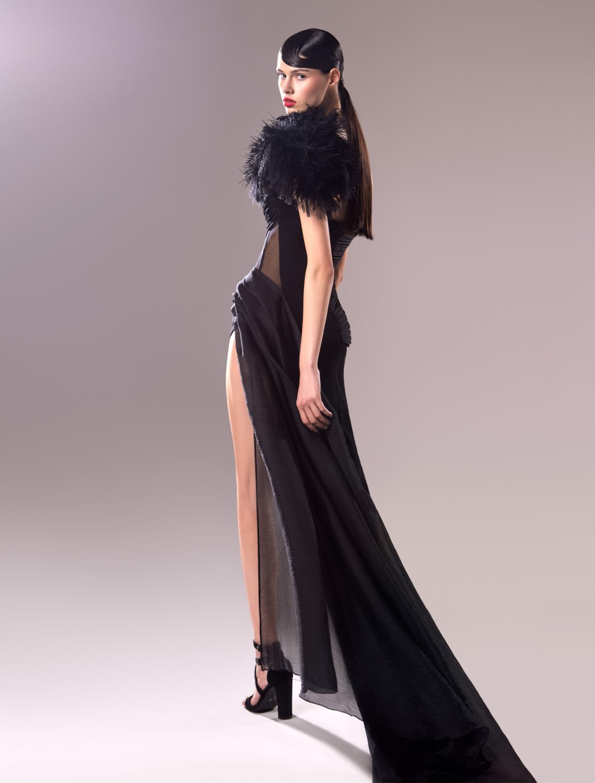 One-Shoulder Draped Crepe Corset Dress - A Timeless Statement of Elegance