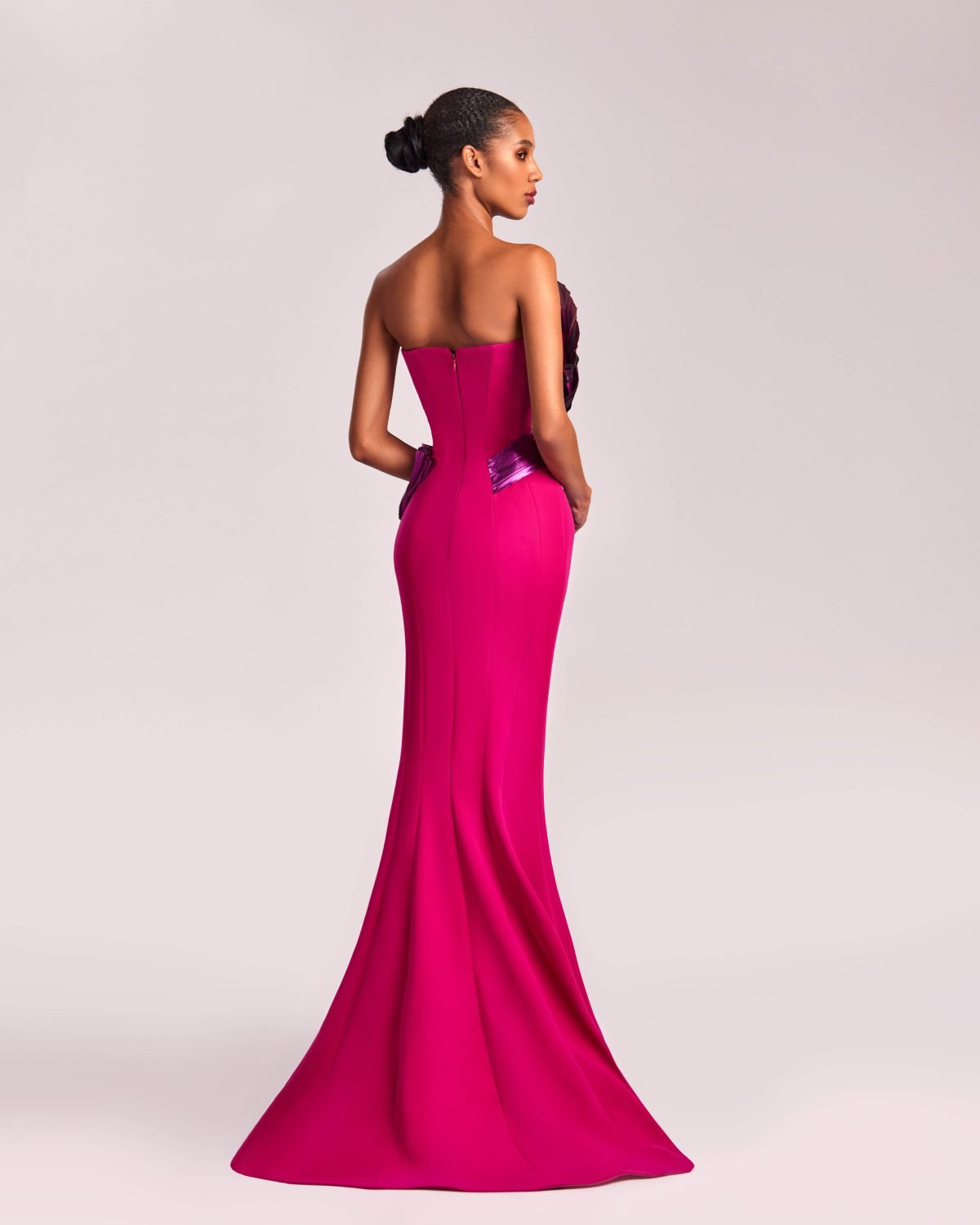 Metallic Swirls Fuchsia Dress