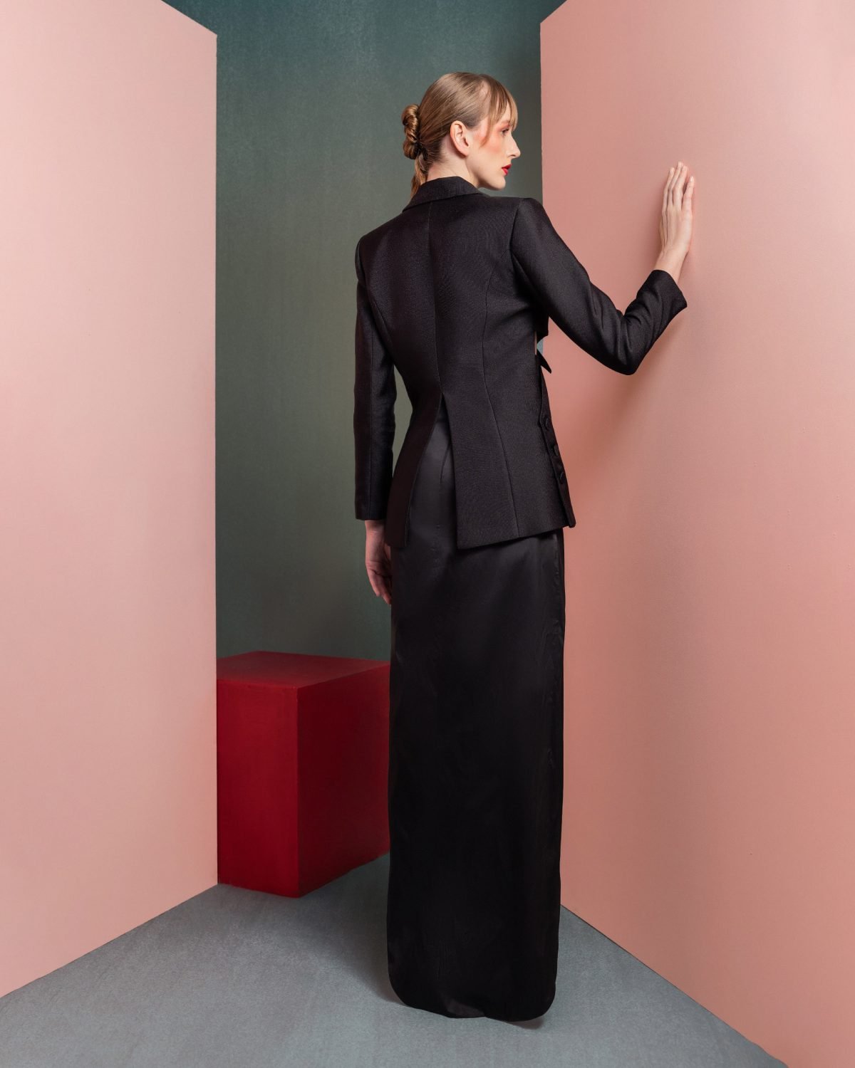 Structured Asymmetrical Blazer with Cut-Outs