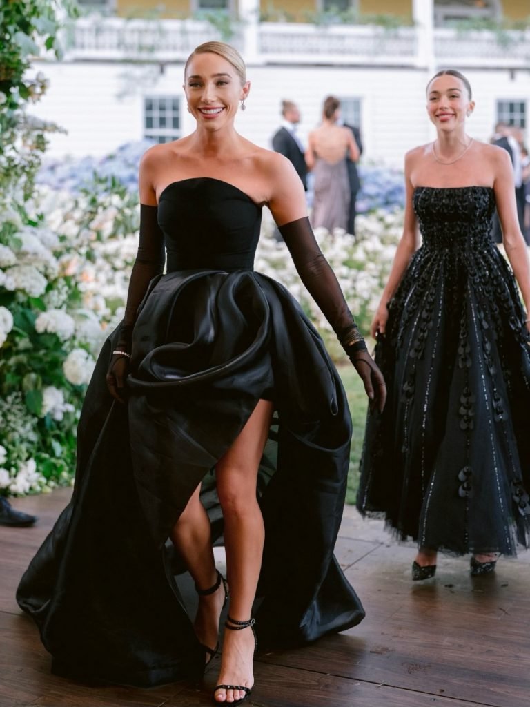 Aurora Culpo wearing the "Double Black Organdie Dress"
