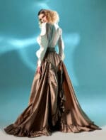 White Taffeta Embossed Blouse - Image 3