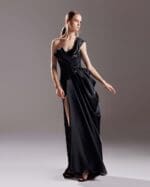 Magical Organdie and Sequin Lace Black Dress