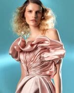 Pink Organza Draped Top
