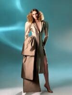 Draped Gold Taffeta Skirt - Image 2
