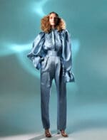 Puffy Sleeves Blue Shirt - Image 4
