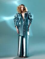 Exaggerated Sleeve Metallic Jacket - Image 2