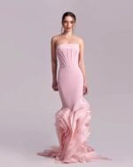 Flourishing Organza Structured Mermaid Dress
