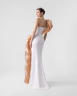 Bronze Cascade Angled  Bust Gown - Image 3