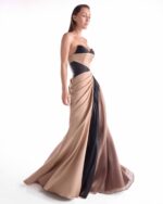 Opulent Razmir and Liquid Organza Draped Gown - Image 3