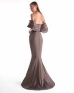 After-Dark Chocolate Brown Draped Silhouette - Image 3
