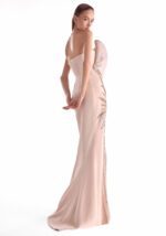 The Poetry of Form in a Nude High Slit Gown - Image 2