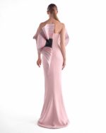 Flourishing Bloom Cascade, Pink and Noir Gown - Image 3