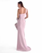 Three-Dimensional Embroidered Waves in Soft Pink Poised Dress - Image 2