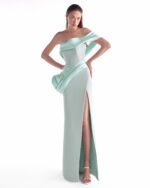 Serene Mint Off-shoulder Gown