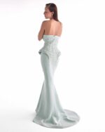 Sculpted Desire in a Mint Gown with Corset-Inspired Embroidery - Image 2