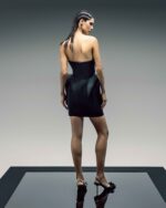Sculpted Noir Razmir Mini Dress - Image 3