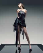 Glamorous Sequin and Draped Organza Mini Dress - Image 4