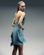 Twisted Petal Taffeta Dress - Image 4