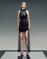 Halter Neck Mesh and Sequins Dress