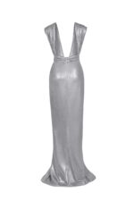Liquid Moonlight Draped Metallic Jersey dress - Image 3