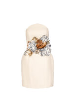 Petal Embraced Cream Mini Dress - Image 2