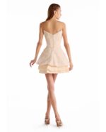 Lustrous Taffeta Plissé and Jaquard  Dress - Image 6