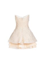 Lustrous Taffeta Plissé and Jaquard  Dress - Image 3