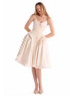 Striking Broquard and Taffeta Angular Bust Dress - Image 6