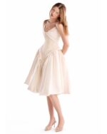Striking Broquard and Taffeta Angular Bust Dress - Image 5