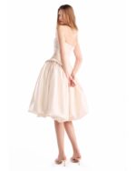 Striking Broquard and Taffeta Angular Bust Dress - Image 4