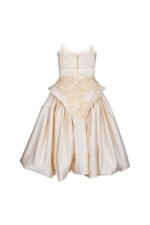 Striking Broquard and Taffeta Angular Bust Dress - Image 3
