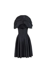 Cinched-Waist Jacquard Halter-Neck wrap Dress - Image 3