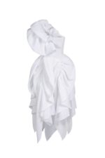 Gathered One-Shoulder Pearly Jacquard Dress - Image 3