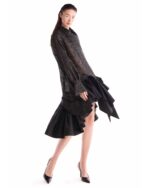 Chantilly Lace Shirt Dress with Sculpted Taffeta Skirt - Image 5